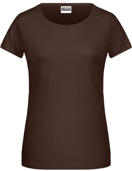 Dámské tričko z bio bavlny James+Nicholson 8007 - Brown L