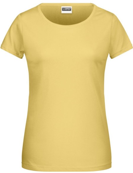Damen-T-Shirt aus Bio-Baumwolle James+Nicholson 8007 – Hellgelb XS