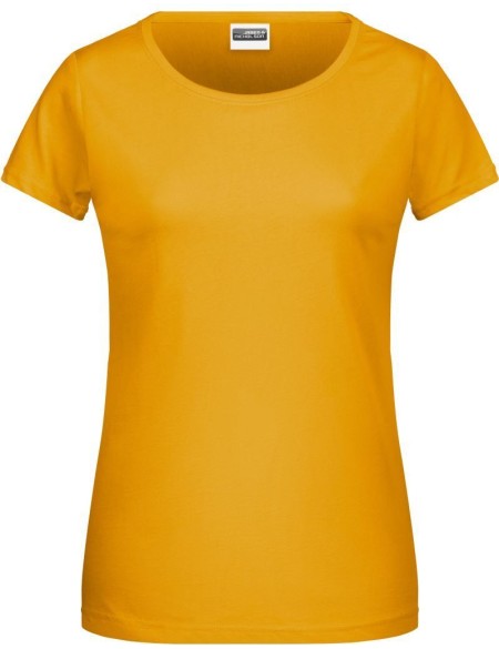 Damen-T-Shirt aus Bio-Baumwolle James+Nicholson 8007 - Goldgelb XS