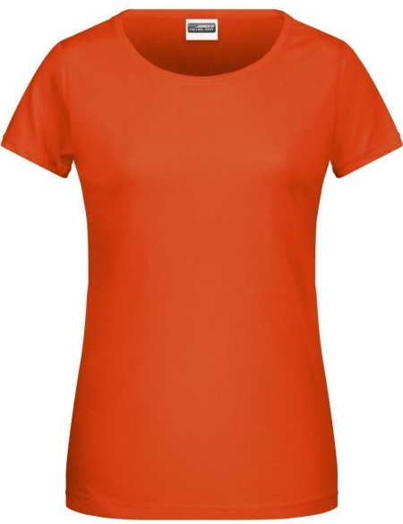 Damen-T-Shirt aus Bio-Baumwolle James+Nicholson 8007 - Dunkelorange L