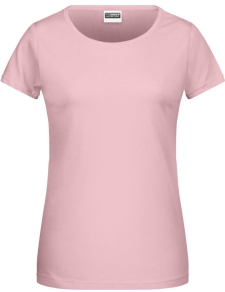 Damen-T-Shirt aus Bio-Baumwolle James+Nicholson 8007 – Zartrosa S