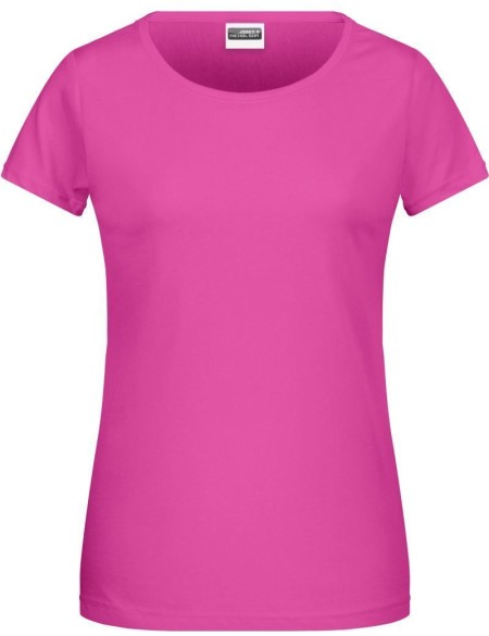 Damen-T-Shirt aus Bio-Baumwolle James+Nicholson 8007 - Pink M
