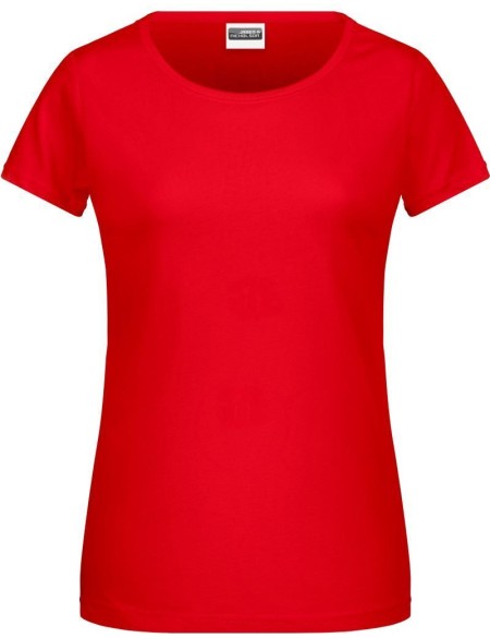 James+Nicholson 8007 Damen-T-Shirt aus Bio-Baumwolle – Tomate XS