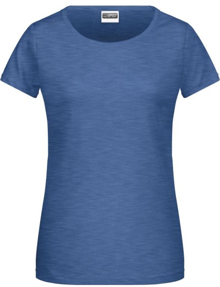 James+Nicholson 8007 Damen-T-Shirt aus Bio-Baumwolle – Light Denim Melange XL