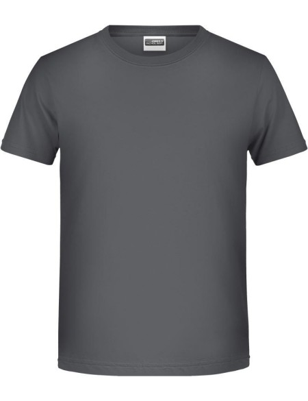 James+Nicholson T-Shirt aus Bio-Baumwolle für Jungen 8008B – Graphit XL
