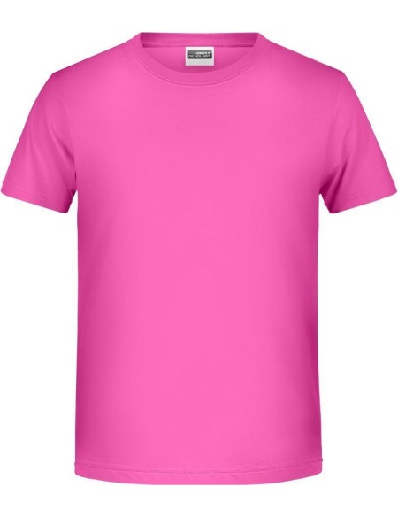 Chlapecké tričko z bio bavlny James+Nicholson 8008B - Pink S