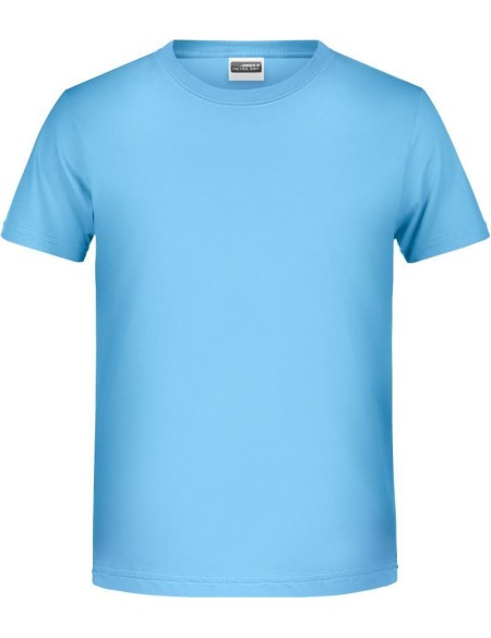 Chlapecké tričko z bio bavlny James+Nicholson 8008B - Sky blue XS