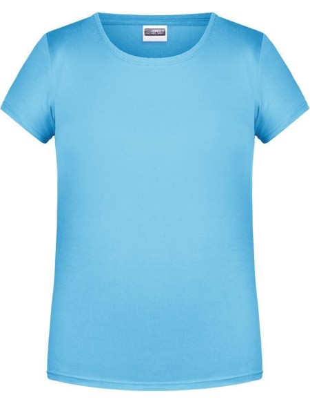 James+Nicholson Mädchen-T-Shirt aus Bio-Baumwolle 8007G – Himmelblau XXL