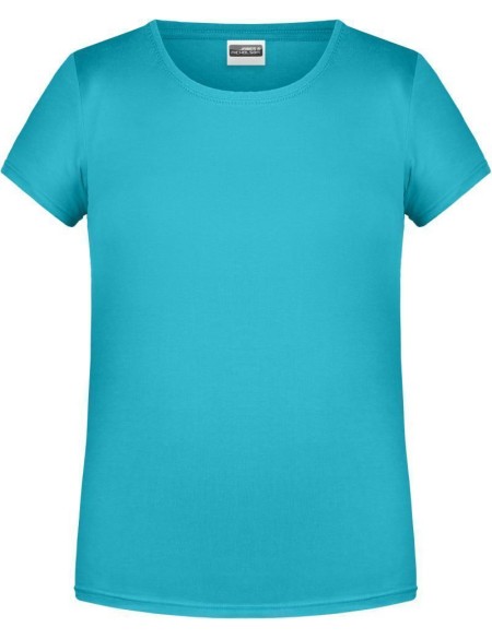 James+Nicholson Mädchen-T-Shirt aus Bio-Baumwolle 8007G – Pacific XXL