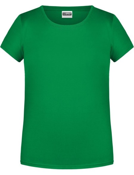 James+Nicholson 8007G Mädchen-T-Shirt aus Bio-Baumwolle – Farngrün XS