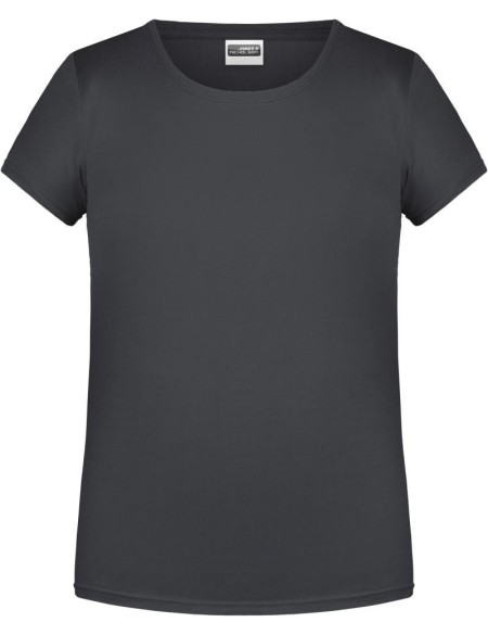 Dívčí tričko z bio bavlny James+Nicholson 8007G - Graphite L