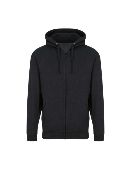 Pánská mikina na zip s kapucí ZOODIE - Black Smoke M