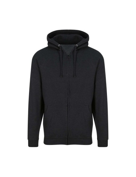 Pánská mikina na zip s kapucí ZOODIE - Black Smoke XL