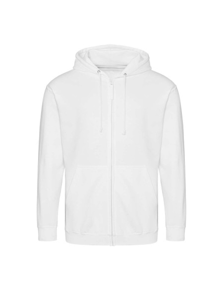 Pánská mikina na zip s kapucí ZOODIE - Arctic white S