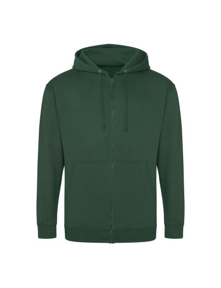 Pánská mikina na zip s kapucí ZOODIE - Bottle green XXL