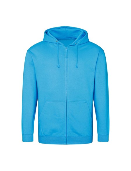 Pánská mikina na zip s kapucí ZOODIE - Hawaiian blue S