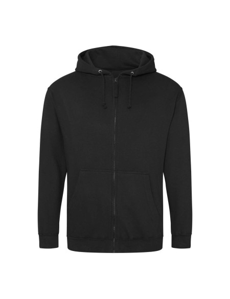 Pánská mikina na zip s kapucí ZOODIE - Jet black M