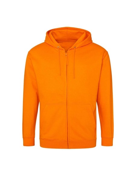 Herren-Kapuzenpullover mit Reißverschluss ZOODIE – Orange crush XXL