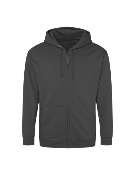 Pánská mikina na zip s kapucí ZOODIE - Steel grey M