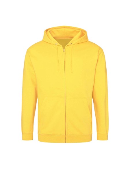 Pánská mikina na zip s kapucí ZOODIE - Sun yellow M