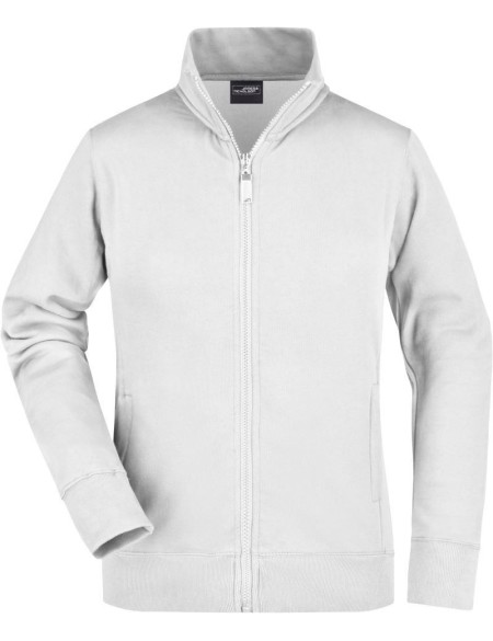 James+Nicholson JN52 Damen-Kapuzenpullover mit Reißverschluss – Weiß S