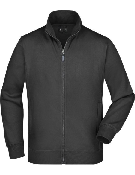 James+Nicholson JN46 Herren-Kapuzenpullover mit Reißverschluss – Schwarz XXL