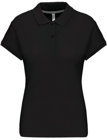 Damen Poloshirt Kariban K242 - Schwarz M