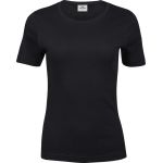 Damen-T-Shirt – Teejays Interlock – Schwarz XL
