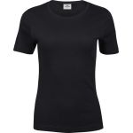 Damen T-Shirt – Teejays Interlock – Schwarz L