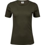 Damen-T-Shirt – Teejays Interlock – Dunkeloliv XL