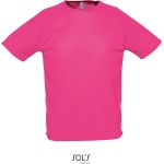 Sport-T-Shirt für Herren SPORTS - Neonrosa XL