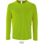 Herren-Sport-T-Shirt SPORTS mit langen Ärmeln - Neongrün S