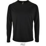 Herren-Sport-T-Shirt SPORTS mit langen Ärmeln - Schwarz M