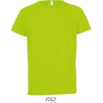 Sport-T-Shirt für Kinder – SPORTS – Neongrün 10 Jahre