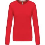 Damen-T-Shirt – Kariban K383 mit langen Ärmeln – Rot XXL