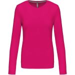 Damen T-Shirt – Kariban K383 Langarm – Fuchsia S