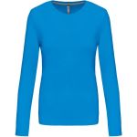 Damen-T-Shirt – Kariban K383 mit langen Ärmeln – Tropisches Blau S