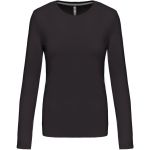 Dámské tričko - Kariban K383 s dlouhým rukávem - Dark grey S