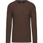 Herren-T-Shirt – Kariban K359 mit langen Ärmeln – Schokolade XXL