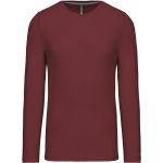 Pánské tričko - Kariban K359 s dlouhým rukávem - Burgundy 4XL