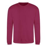 Unisex mikina bez kapuce JustHoods - Cranberry S