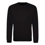 Unisex mikina bez kapuce JustHoods - Black smoke XS