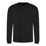 Unisex Kapuzenpullover ohne Kapuze JustHoods - Tiefschwarz 5XL