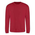 Unisex Kapuzenpullover ohne Kapuze JustHoods - Feuerrot 5XL