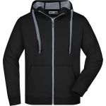Herren-Sweatshirt Doubleface JN355 – Schwarz/Carbon XXL