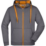 Herren-Sweatshirt Doubleface JN355 – Carbon/Orange XXL