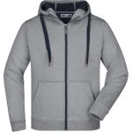 Herren-Sweatshirt Doubleface JN355 – Sportgrau/Marineblau L