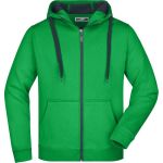 Herren-Sweatshirt Doubleface JN355 - Farngrün/Graphit M