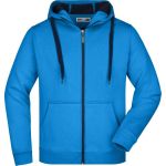 Herren-Sweatshirt Doubleface JN355 – Azurblau/Marineblau L