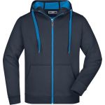 Herren-Sweatshirt Doubleface JN355 – Marine/Aqua 3XL